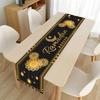 Eid Mubarak Polyester Table Runner Ramadan Kareem Table Flag Eid Decor For Home 2025 Ramadan Muslim Islamic Party Decor Supplies