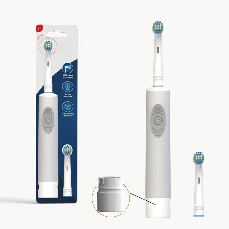 Вращающаяся электрическая зубная щетка для взрослых с круглой головкой — фото 10