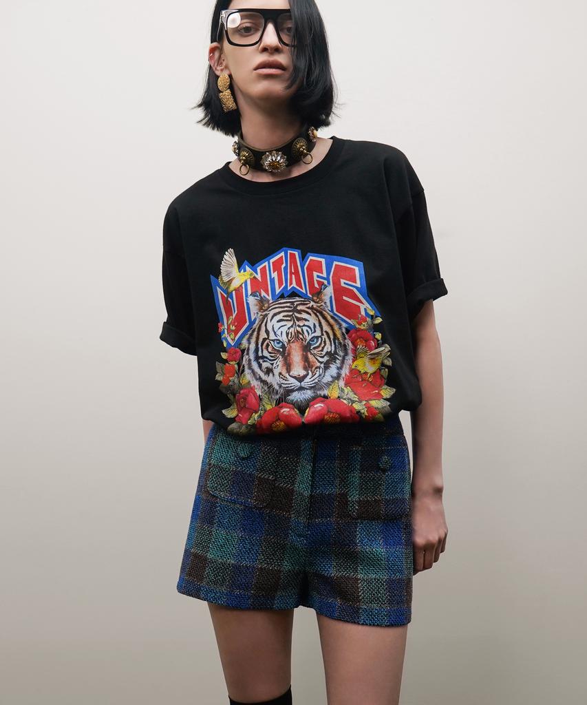UNTAGE Check Tweed Shorts [Blue(Woman)]_Uws-Fp05