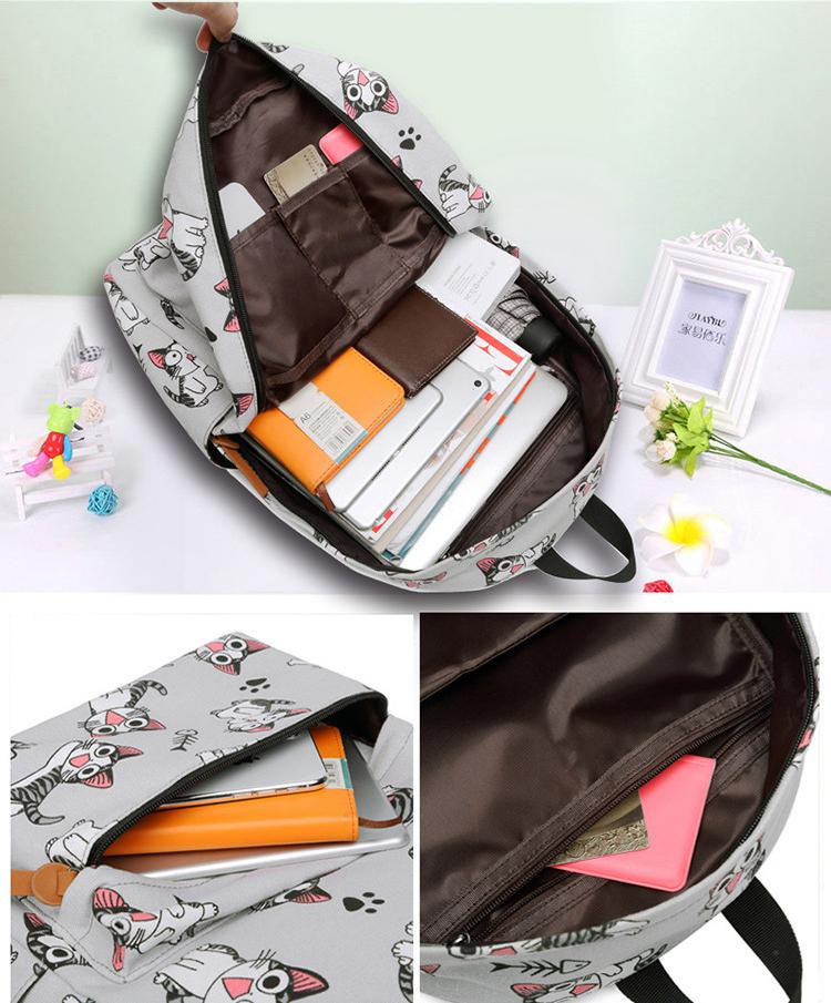 Buy Cute Women Backpack Animal Canvas Teenage Student School Shoulder