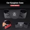 CQQ1 Leather Car Sun Visor EyeGlasses Case Eyeglasses Bracket Clip For Mercedes Benz W203 W204 W205 W176 W16 W177 W247 Accessories