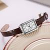 Einfache Retro Elegante Lederarmband Römische Ziffern Quarz Damenuhr für den Alltag und Weihnachtsgeschenke