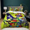 Kids Teen Titan-s Go Bedding Duvet Cover Set 3 Pieces Bedding Set for All Season Lightweight Duvet Cover with Zipper Closure