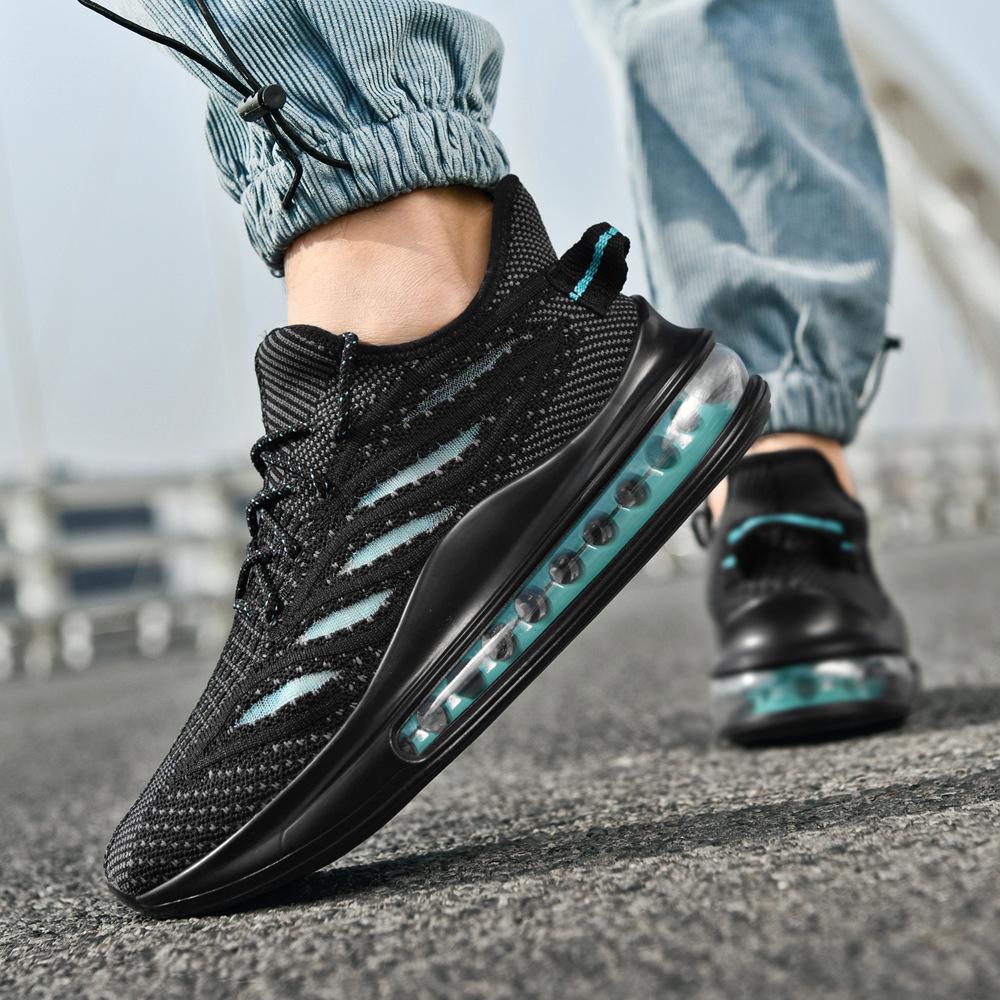 Large size trend fashion breathable mesh full palm air cushion sports and leisure shoes comfortable cushioning versatile