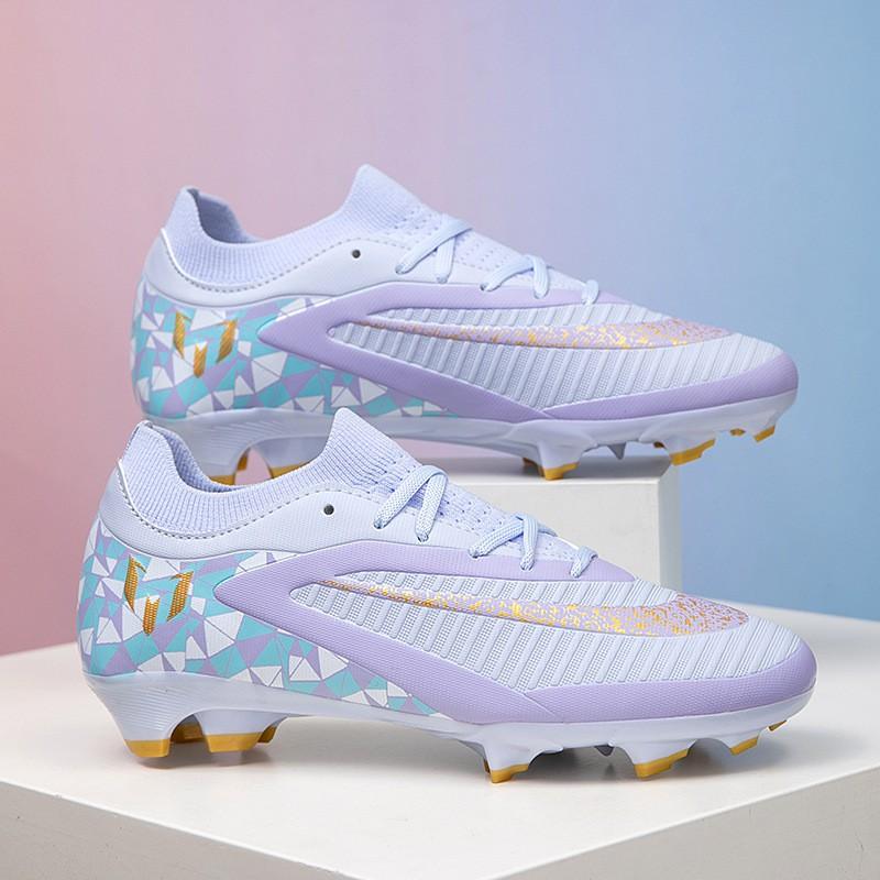 Youth Soccer Cleats Grass Fields Kids Training Shoes With Rubber Outsole TPU Studs