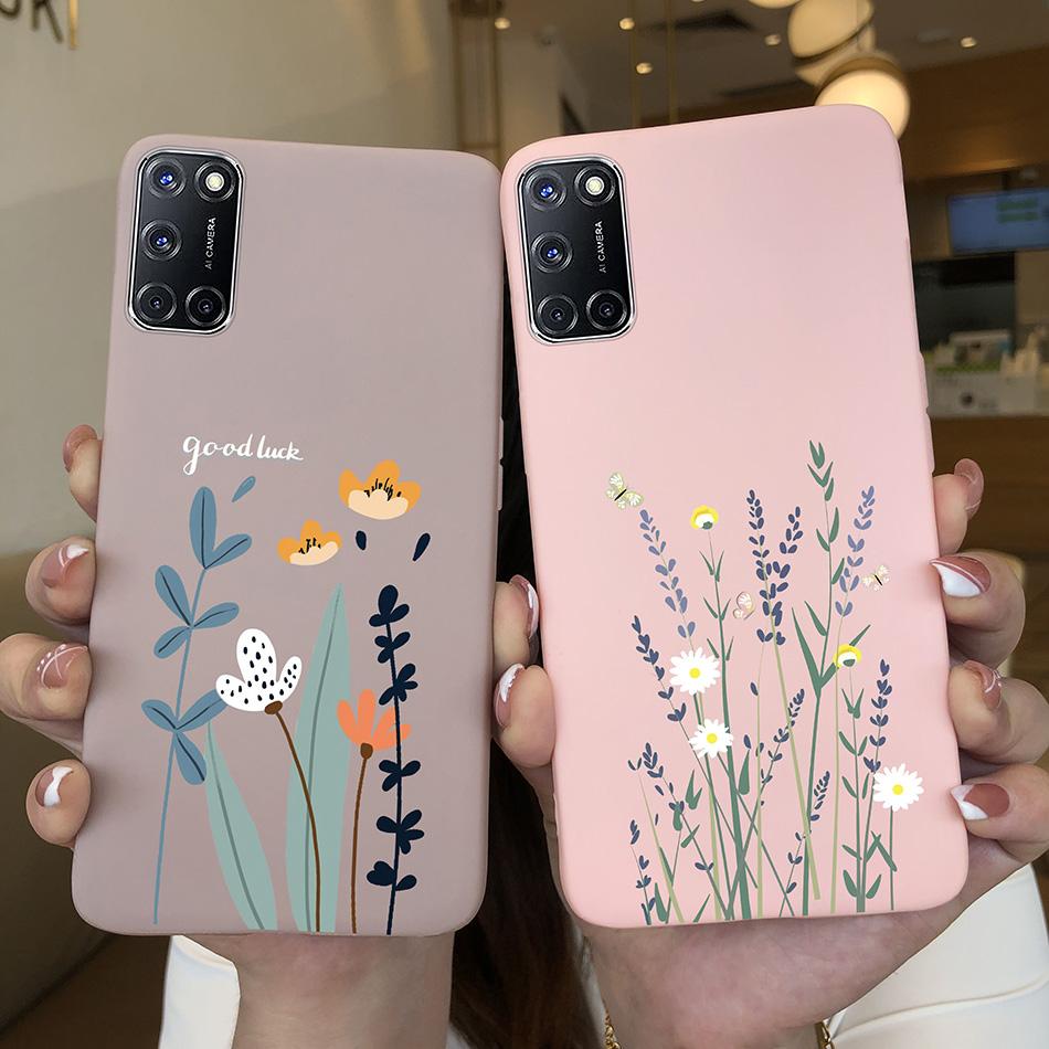 For Oppo A52 A72 A92 Case Cartoon Silicone Coque Heart Painted Cover For Oppo A72 A52 A 52 A 72 A 92 OppoA52 OppoA92 Phone Case