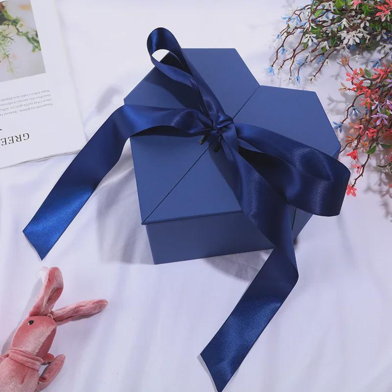 Elegante Caja de Regalo Lazo de Amor para Bodas, Compromisos, Festivales o Cumpleaños