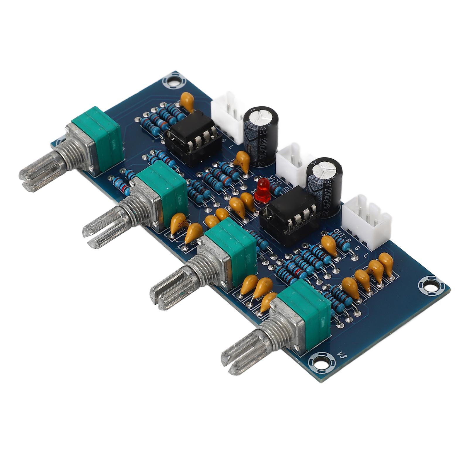 

Передпідсилювач Темброблок Двоканальний Регулювання Високих Середніх Низьких Частот Двоядерний Чіп NE5532 Регулювання Гучності Тембру