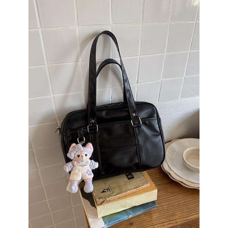 

College style Japanese uniform bag tote bag women s two-dimensional messenger commuter bag simple large-capacity handbag чёрный