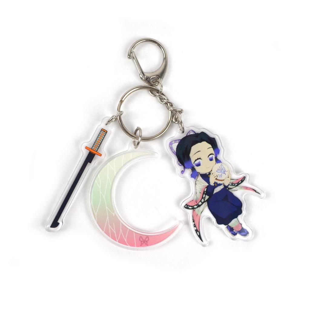 Demon Slayer Kamado Tanjirou Kamado Nezuko Agatsuma Zenitsu Anime Figure Key Ring Acrylic Key Chain Pendant Perfect Gift