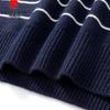 Pierre Cardin Men's Old Money Vintage Striped Henley Knit Sweater