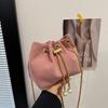 Fashion Pump Belt Bucket Bag New Corduroy Chain Messenger Bag Personalized Simple Shoulder Bag