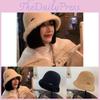 Knit Winter Cozy Bucket Hat Women Warm Fluffy Large Brim Fashion Accessory