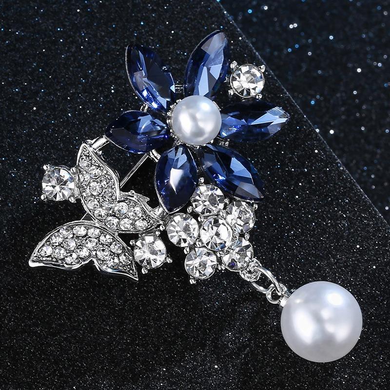 Butterfly Insect Brooch Couple Brooch Alloy Diamond Clothing Accessories