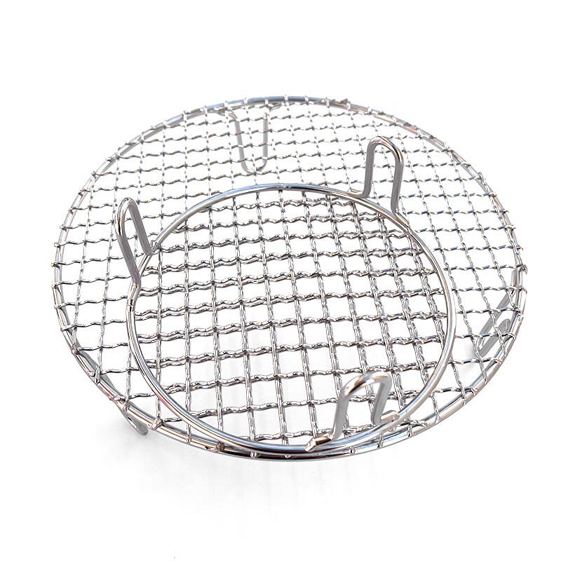 ZISIZ Stainless Steel Handheld BBQ Grill Net with Legs, 4-Pack