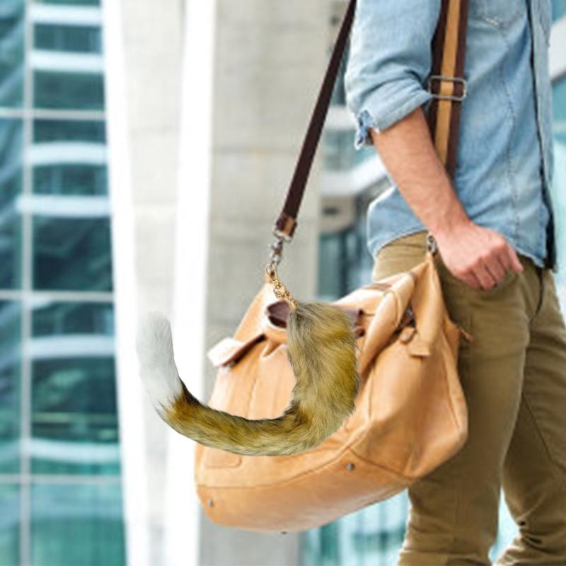 Simulated Tail Keyring Plushs Keychain Stuffed Animal Pendant Key Rings Jewelry