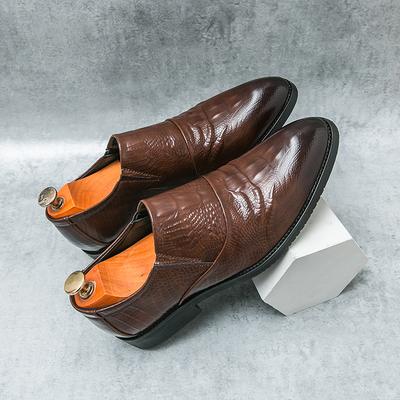 Modne męskie mokasyny Luksusowa marka Skórzane buty wizytowe Oddychające wsuwane Solidne formalne casualowe buty Ręcznie robione designerskie buty męskie Mokasyny