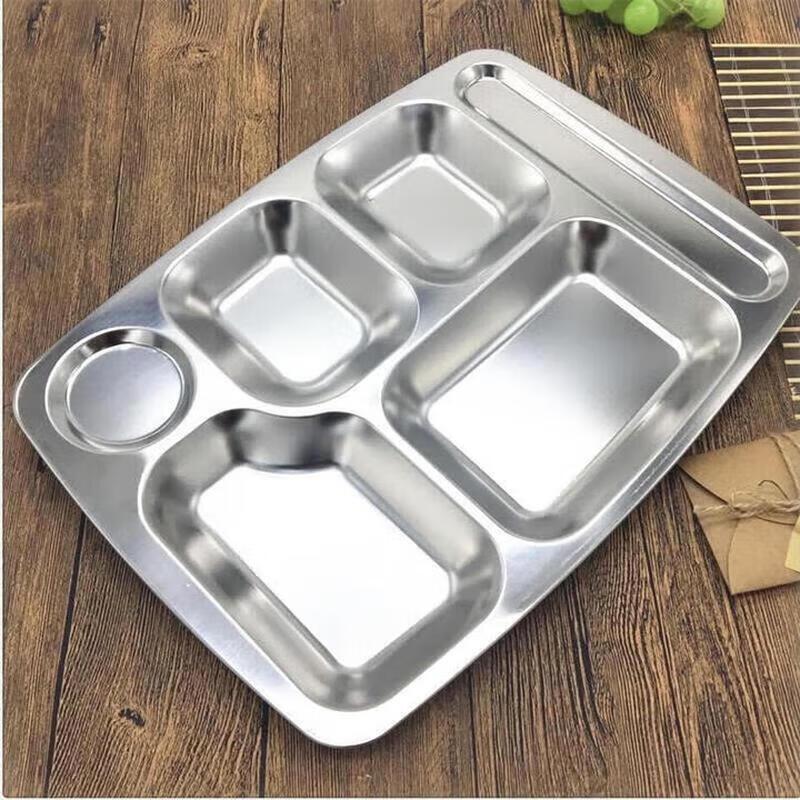 304 Stainless Steel Multi-Compartment Meal Tray