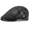 HT4822 Berets Men Women Spring Summer Mesh Cap Artist Painter Beret Hat Breathable Ivy Flat Cap Male Female Adjustable Beret Cap