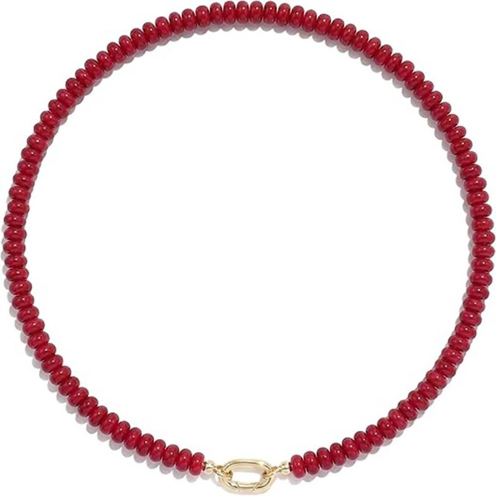 Layered Beaded Gemstone Necklace Colored Clavicle Chain Necklace Choker Necklace  Summer Beach