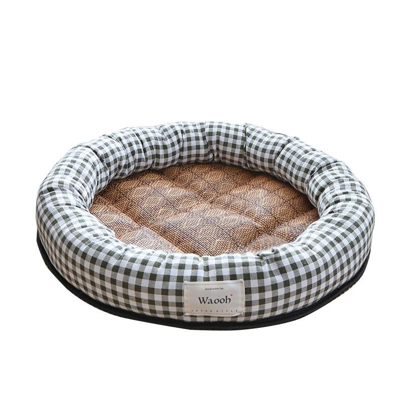 Summer Pet Nest  Cat Cooling Mat  Dog Nest Round Nest  Cooling Straw Mat  Cool Feeling Cat Cooling Mat  Cold Feeling Mat Rattan Mat