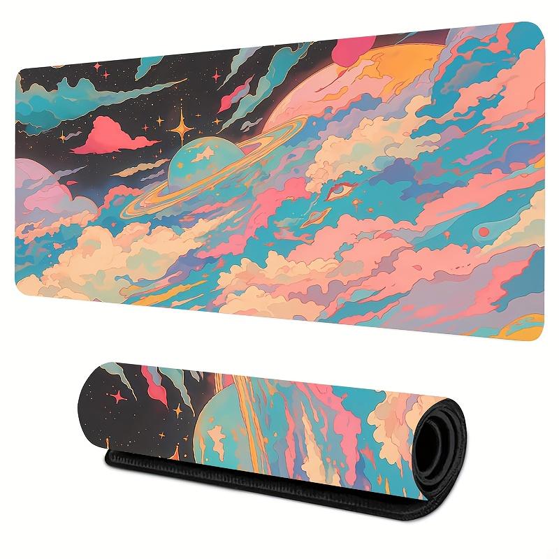 Cartoon Pattern Design of Clouds Sky Stars Mouse Pad Large Computer Office Table Mat Rubber Antislip Gaming Keyboard Mousepad 800x300x2mm