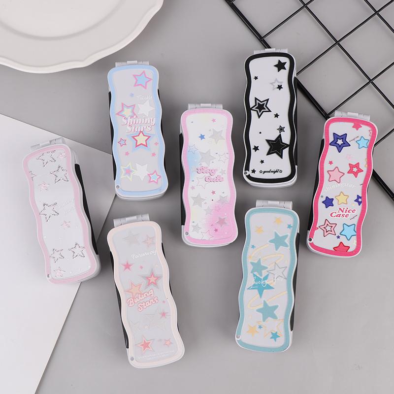 Portable Travel Hair Brush Girl Hair Combs With Mirror Mini Hair Brush Folding Massage Comb Head Massage Anti-Static