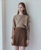 ZEROSTREET Amber Suede Mini Skirt / Brown