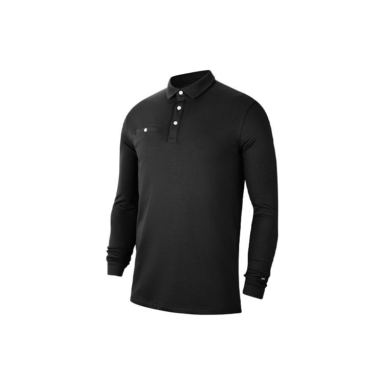 Nike Dri-FIT Player Golf lapel Long Sleeves Polo Shirt Black Men s CK5908-010 S