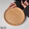 ZISIZ Beech Wood Round Serving Tray