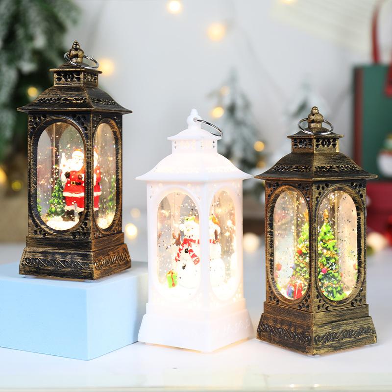 Christmas Decorations Crystal Lamp Christmas Night Light Old Man Style Lamp Gift Desktop Decoration Atmosphere Glow