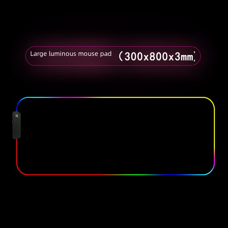 Tappetino per Mouse da Gioco Luminoso a LED RGB con Bordo Bloccato - Tappetino Oversize per E-Sports e Uso Ufficio