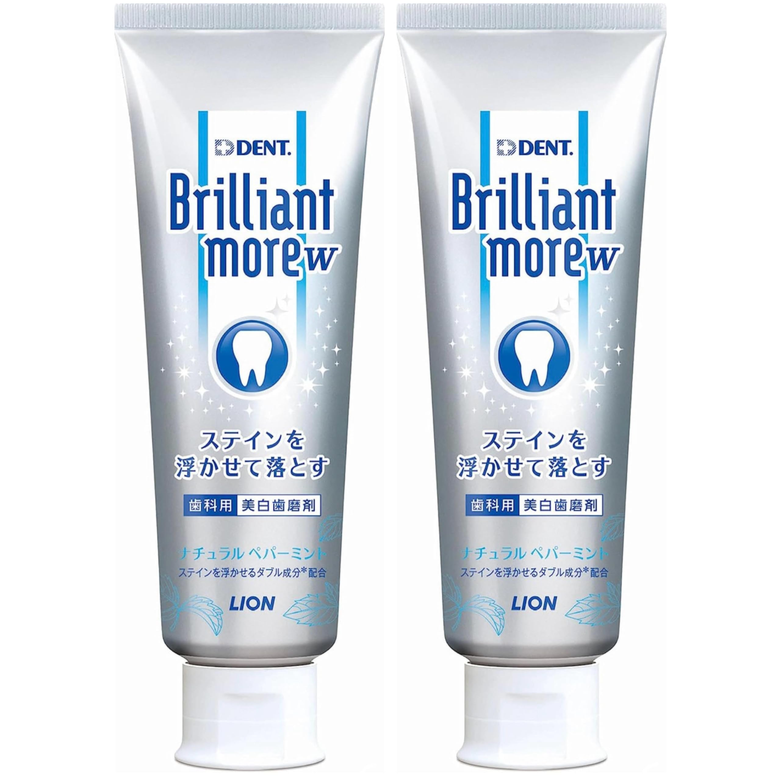

[Set of 2] Dent Health Brilliant More Double Natural Peppermint 90g x 2