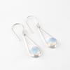 Milky Opal  Gemstone 925 Sterling Silver Jewelry Handmade Dangle Earrings 1.76" EE-126-16