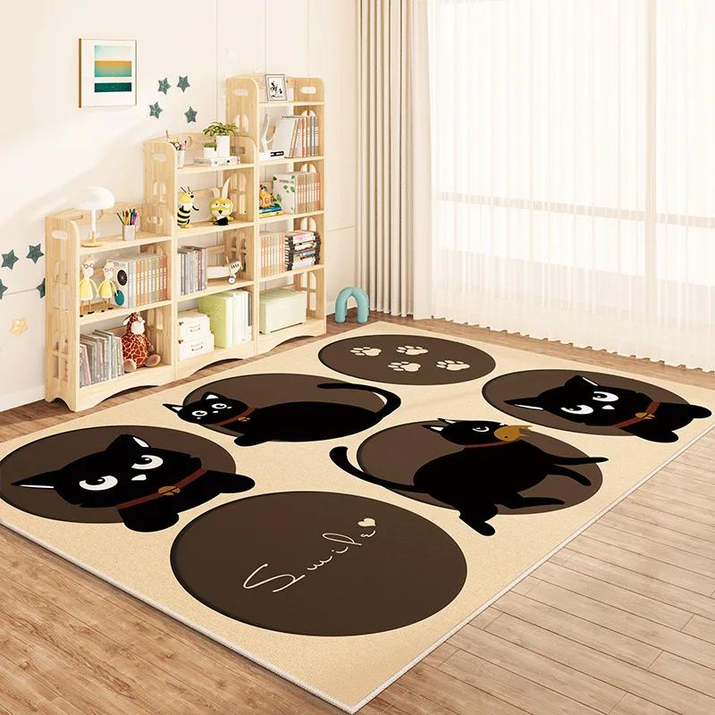 Cartoon Living Room Rug Children's Room Bedroom Soundproof Floor Mat Crawl Mat Play Mat Non-Slip Carpet Home Decor
