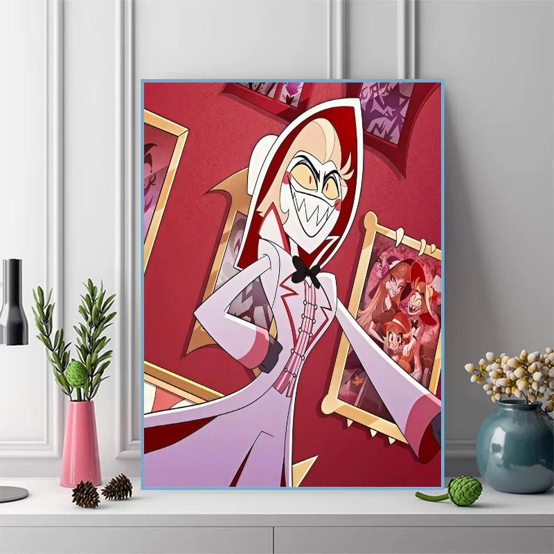 Hazbin Hotel 100% Round Full Drill 5D DIY Diamond Painting Embroidery Cross Stitch Rhinestone Décor