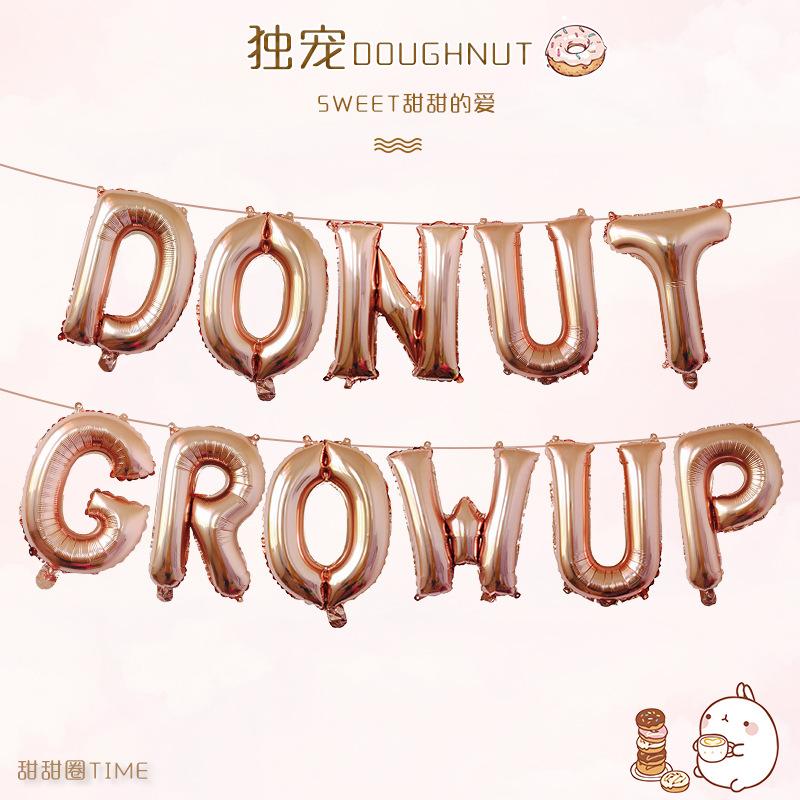 

Don T Want To Grow Up Party Balloon Set Donut Grow Up Donut Bar Mitzvah Aluminum Film Balloon Set rose gold DONUTGROWUP