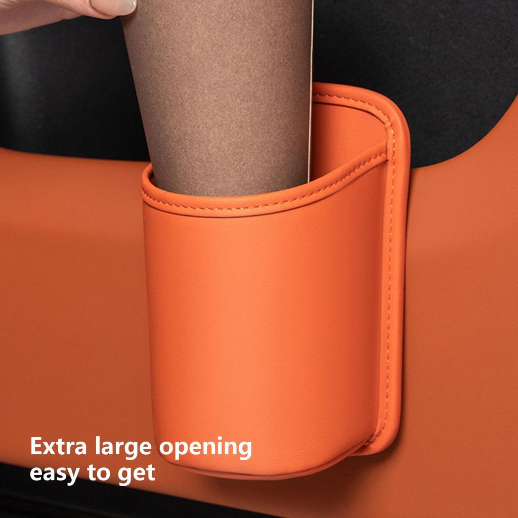 Drink Holder for Car PU Backseat Cup Holder Anti-Spill Space-Saving Vehicle Organization for Drink Bottles Keys Small Sundries