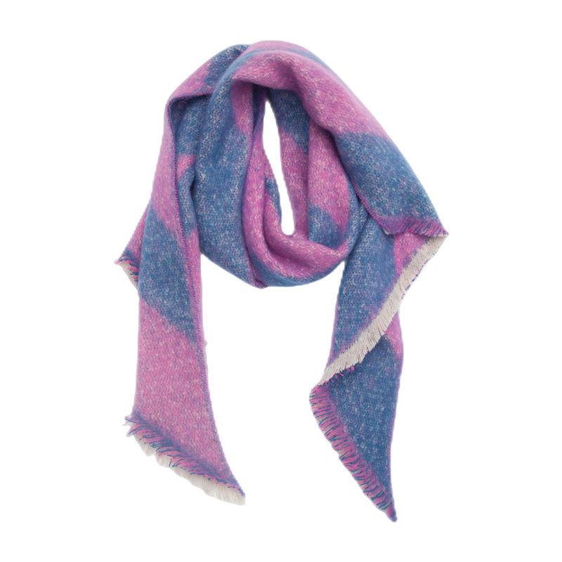 Diagonal Scarf Fashion Women Shawl Yarn Rhombus Shawl Circle Keep Warm