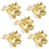 5pcs Retro Golden Flower Hair Forks Hairstyle Tools Wave Zinc Zinc Alloy Barrettes Pearl Side Clips  Banquet