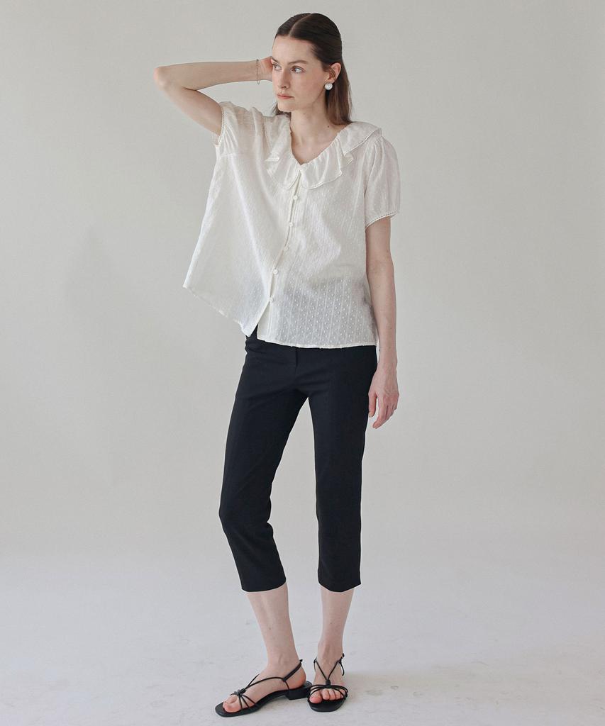 Keullaepeu Romantic Ruffle Blouse_Ivory