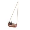 Garden Dog Statue Outdoor Resin Swing Ornament Hanging Decoration Home Bulldog Animal Gift Gray