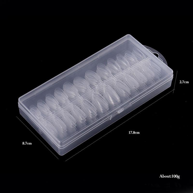 Nail Thin Nail Piece Free Engraving Grinding Trapezoidal Water Drop Almond Scrub Full Paste Half Paste Extension 240 Pieces