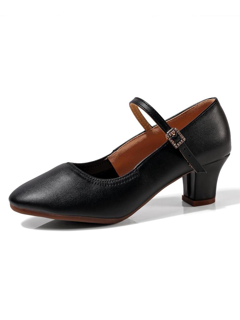 Damskie srebrne buty ze skóry naturalnej na wiosnę/lato do tańca kwadratowego: Średnio Wysoki Obcas Buty do Tańca Towarzyskiego