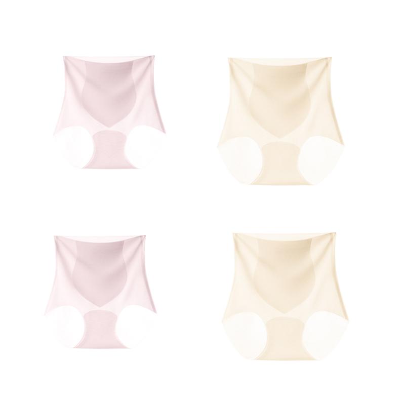 4Pcs/set Seamless Women Panties High Waist Ice Silk Quick-drying Underwear Ladies Summer Ultra-thin Panties Women Fitness Briefs
