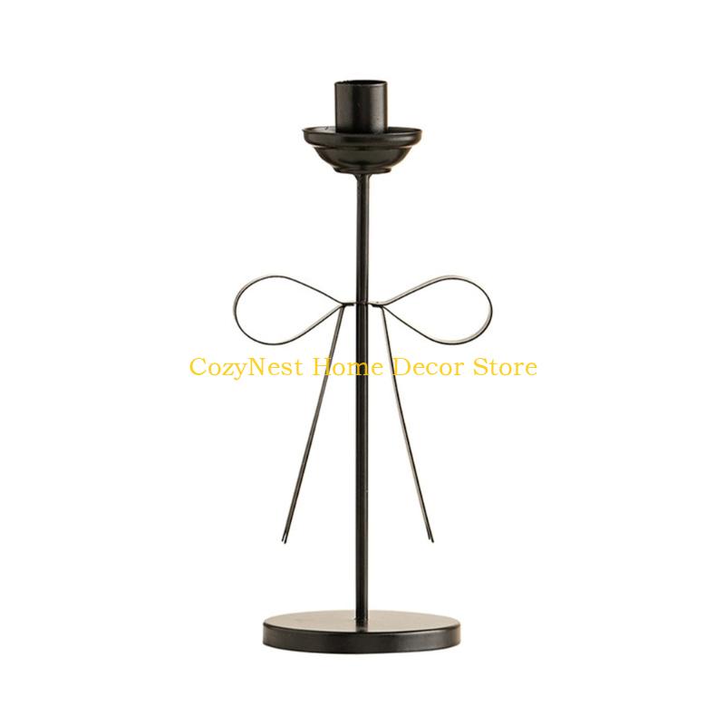 

92MF Bowknot Candlestick Holders Iron Metal Taper Candle Holders Decorative Candle Stands for Wedding,Home Decorations
