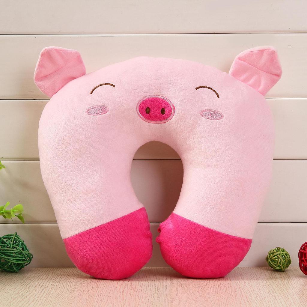 Cartoon Portable U-Shaped Neck Pillow - Foldable & Multifunctional for Travel