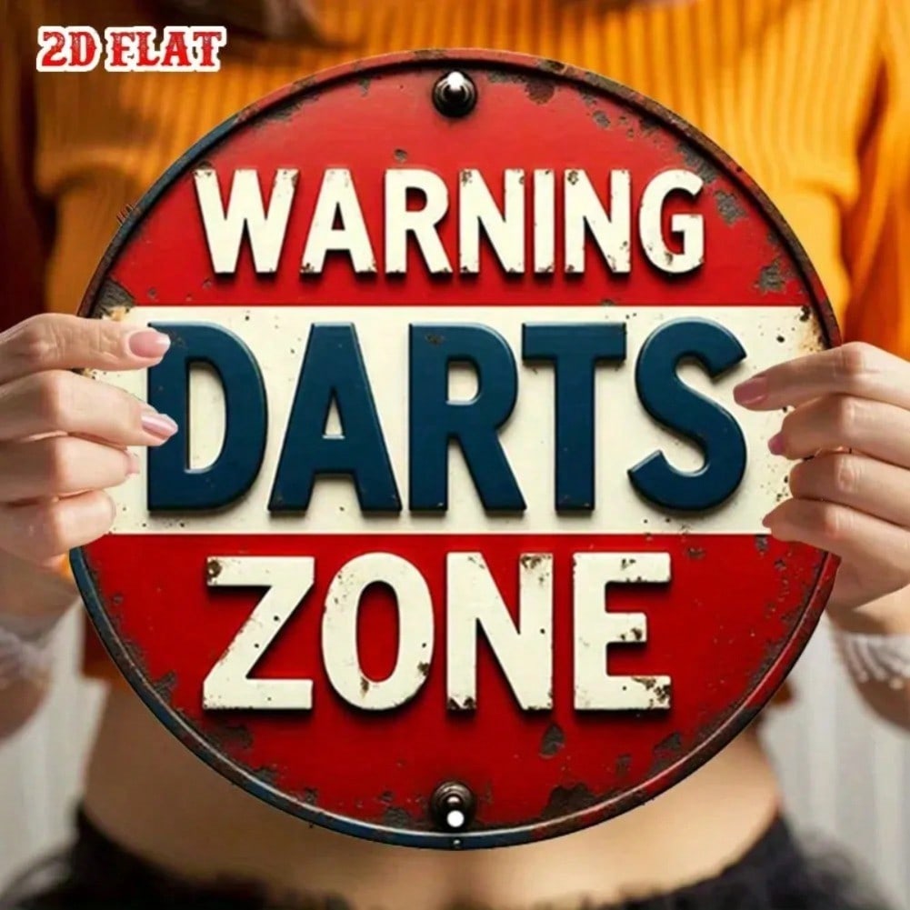 

Metal Wall Art Durable 2D Flat Round Decor for Home Garage Cafe Bar 20x20 різнокольоровий