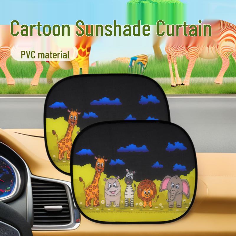Cartoon Car Sunshade Windshield & Side Window Heat Insulation Curtain 44x36 cm Sunshade