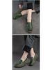Shanghai Jiechu Spring 2023 Retro Flat Women's Cowhide Shoes